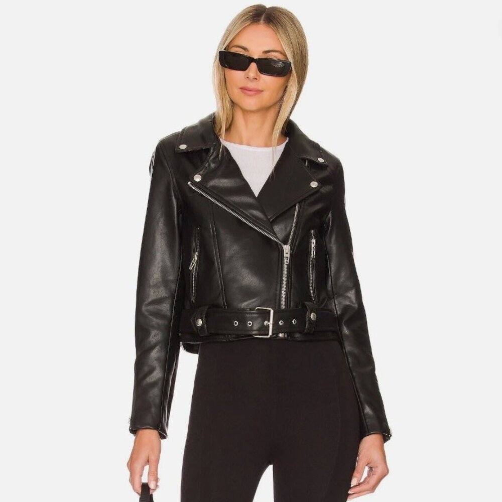 Blank NYC Vegan Leather Moto Jacket Size Medium – NEW